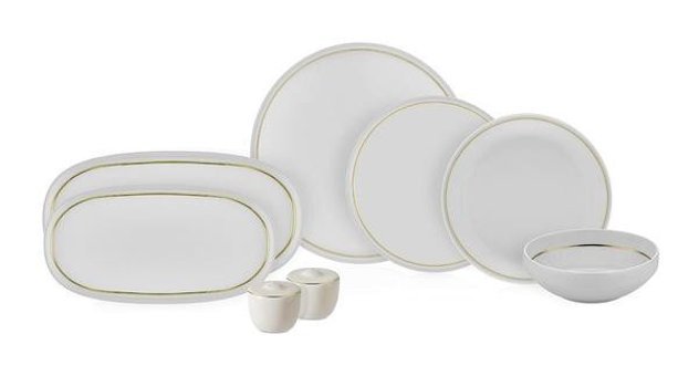 Neva N3455 28 Parça 6 Kişilik Porselen Yuvarlak Yemek Takımı