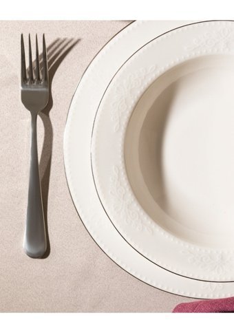Madame Coco Relief 24 Parça 6 Kişilik Bone China Porselen Yuvarlak Yemek Takımı
