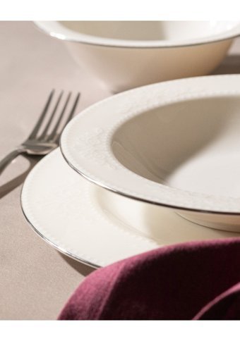 Madame Coco Relief 24 Parça 6 Kişilik Bone China Porselen Yuvarlak Yemek Takımı