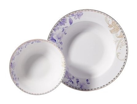 Korkmaz Rosa Collection 60 Parça 12 Kişilik Porselen Yuvarlak Yemek Takımı