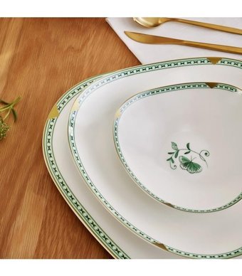 Karaca Fine Pearl Extra Simone 62 Parça 12 Kişilik Porselen Elips Yemek Takımı
