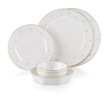 Koleksiyon Mislina 24 Parça 6 Kişilik Bone China Porselen Yuvarlak Yemek Takımı