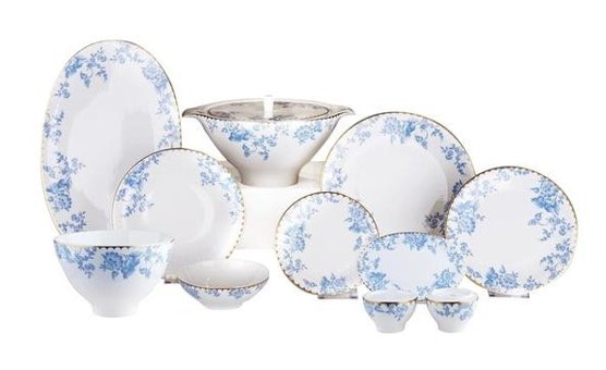 Royal Canterbury Aesthetic Gold 72 Parça 12 Kişilik Bone China Porselen Yuvarlak Yemek Takımı