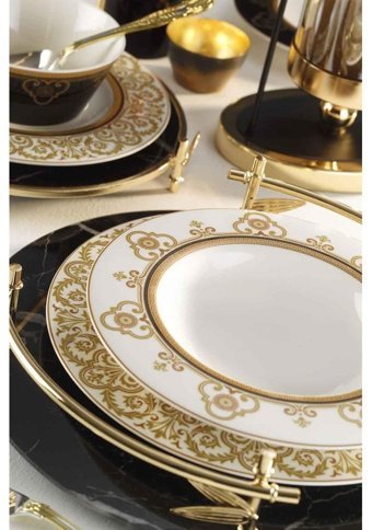 Royal Canterbury Armenta 60 Parça 12 Kişilik Bone China Porselen Yuvarlak Yemek Takımı