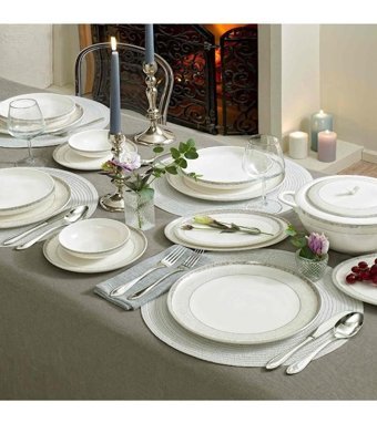 Pierre Cardin Catherin 60 Parça 12 Kişilik Porselen Yuvarlak Yemek Takımı