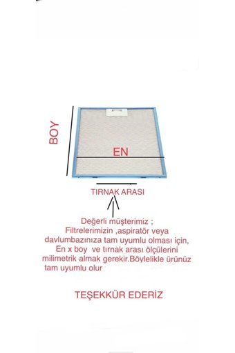 Arçelik Aspiratör Alüminyum Yağ Filtresi