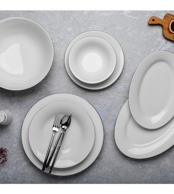 Aryıldız Ar 038130 30 Parça 6 Kişilik Porselen Yuvarlak Yemek Takımı