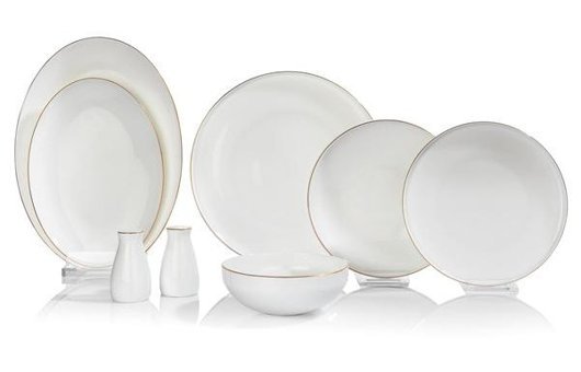 Schafer Jolly 56 Parça 12 Kişilik Porselen Yuvarlak Yemek Takımı