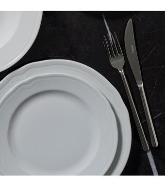 Güral Porselen Venedik 20 Parça 4 Kişilik Porselen Yuvarlak Yemek Takımı