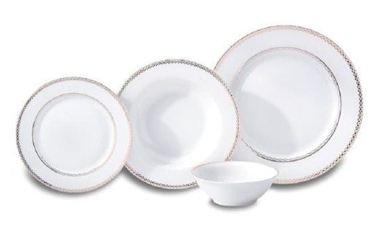 Korkmaz A8361 60 Parça 12 Kişilik Porselen Yuvarlak Yemek Takımı