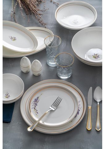 Acar Leona 57 Parça 12 Kişilik Bone China Porselen Yuvarlak Yemek Takımı