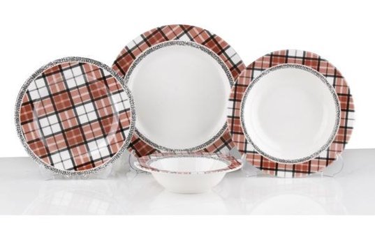 La Dome Prs530 24 Parça 6 Kişilik Stoneware Yuvarlak Yemek Takımı