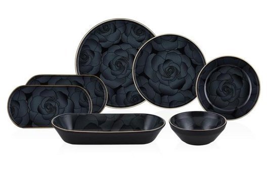Neva N3158 27 Parça 6 Kişilik Seramik Yuvarlak Yemek Takımı