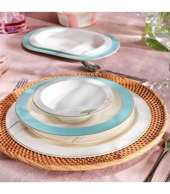 Schafer Tılsım Belle 60 Parça 12 Kişilik Bone China Porselen Yuvarlak Yemek Takımı