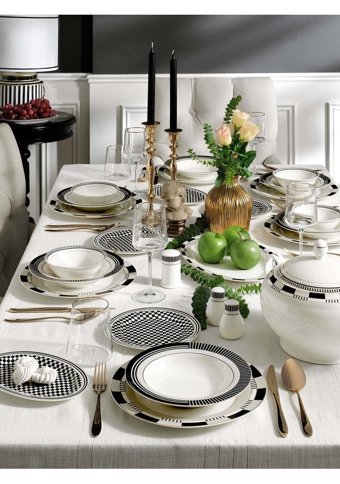 Pierre Cardin Pendor 60 Parça 12 Kişilik Porselen Yuvarlak Yemek Takımı