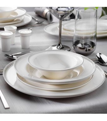 Schafer Queen Classy 60 Parça 12 Kişilik Bone China Porselen Yuvarlak Yemek Takımı