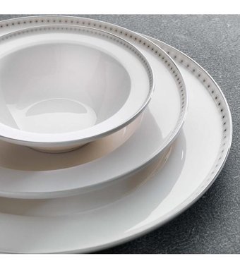 Schafer Queen Classy 60 Parça 12 Kişilik Bone China Porselen Yuvarlak Yemek Takımı