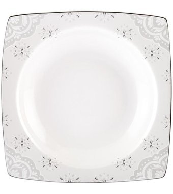 Karaca Classy 57 Parça 12 Kişilik Bone China Porselen Kare Yemek Takımı