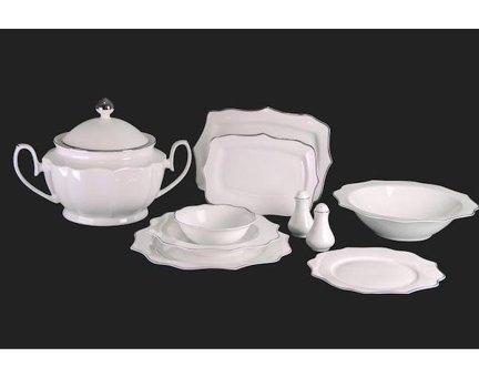 Royal Canterbury Rl01-1 60 Parça 12 Kişilik Bone China Porselen Yuvarlak Yemek Takımı