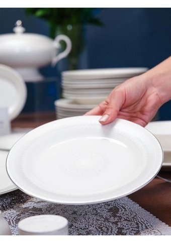 Maxx Doria Palace Lace 60 Parça 12 Kişilik Porselen Yuvarlak Yemek Takımı