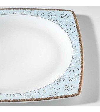 Korkmaz A8426 60 Parça 12 Kişilik Bone China Porselen Kare Yemek Takımı