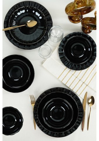 Keramika Sirius Shizen 24 Parça 6 Kişilik Stoneware Yuvarlak Yemek Takımı