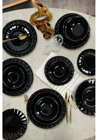 Keramika Sirius Shizen 24 Parça 6 Kişilik Stoneware Yuvarlak Yemek Takımı