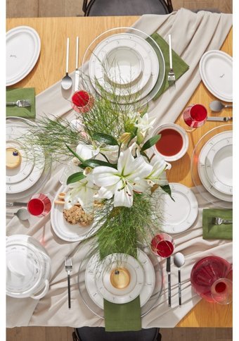 Emsan Olivia 60 Parça 12 Kişilik Bone China Porselen Yuvarlak Yemek Takımı