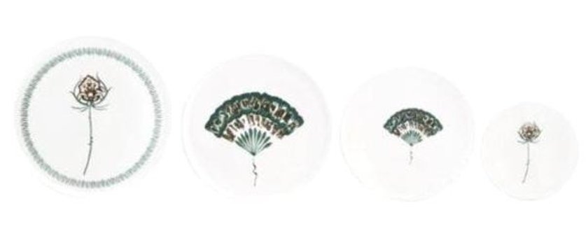 Sembol Floristic 24 Parça 6 Kişilik Desenli Bone China Porselen Yuvarlak Yemek Takımı