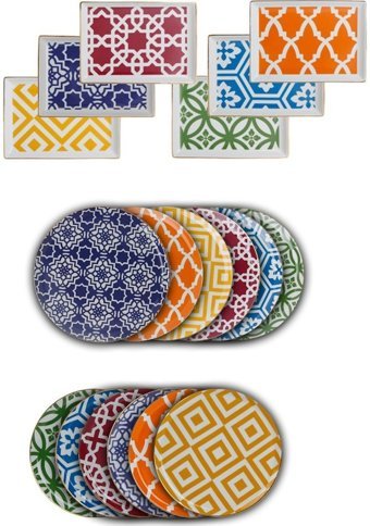 Neva Morocco 18 Parça 6 Kişilik Porselen Yuvarlak Yemek Takımı
