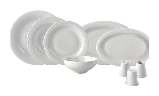 Jumbo Bright 58 Parça 12 Kişilik Porselen Yuvarlak Yemek Takımı