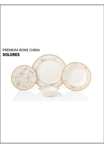 Pierre Cardin Dolores 60 Parça 12 Kişilik Bone China Porselen Yuvarlak Yemek Takımı