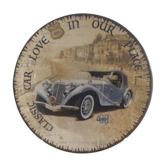Reborn Porselen Retro Car 4 Parça 1 Kişilik Porselen Yuvarlak Yemek Takımı