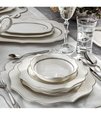 Schafer Sole 60 Parça 12 Kişilik Bone China Porselen Yuvarlak Yemek Takımı