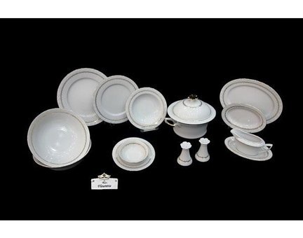 Thun Fleurette 79 Parça 12 Kişilik Porselen Yuvarlak Yemek Takımı