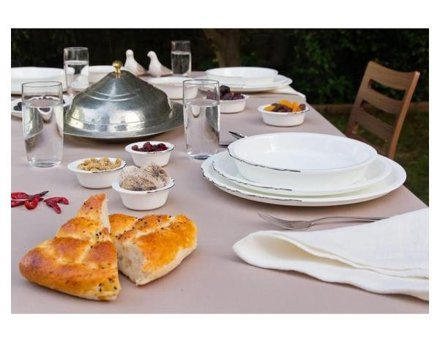 Koleksiyon St 120Pc 120 Parça 12 Kişilik Bone China Porselen Yuvarlak Yemek Takımı