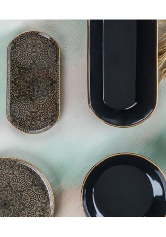 Acar Eliza 27 Parça 6 Kişilik Desenli Stoneware Yuvarlak Yemek Takımı
