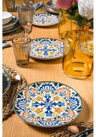 Chichi Home Majesty 24 Parça 6 Kişilik Porselen Yuvarlak Yemek Takımı