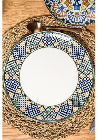 Chichi Home Majesty 24 Parça 6 Kişilik Porselen Yuvarlak Yemek Takımı
