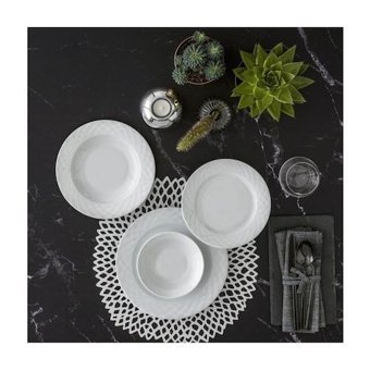 Güral Porselen Alfa 48 Parça 12 Kişilik Porselen Yuvarlak Yemek Takımı