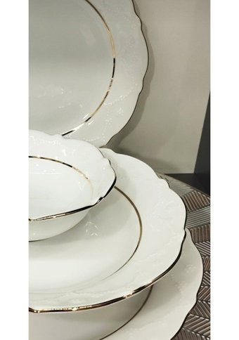 Porland Quenn 24 Parça 6 Kişilik Porselen Yuvarlak Yemek Takımı