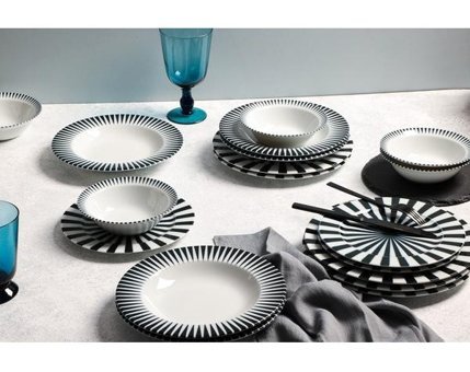 Porland Risan 24 Parça 6 Kişilik Porselen Yuvarlak Yemek Takımı