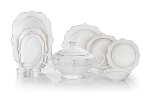 Schafer Laura 60 Parça 12 Kişilik Bone China Porselen Yuvarlak Yemek Takımı
