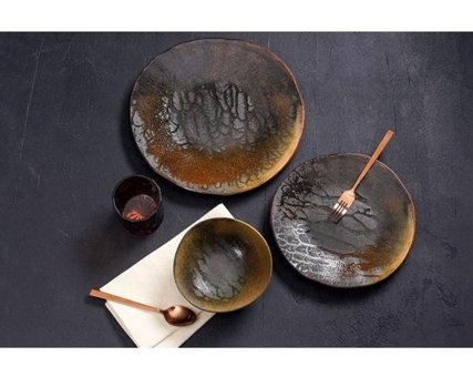 Porland Stoneware 12 Parça 4 Kişilik Porselen Yuvarlak Yemek Takımı