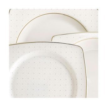 Güral Porselen Carolıne 85 Parça 12 Kişilik Bone China Porselen Kare Yemek Takımı