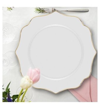 The Mia Estee 24 Parça 6 Kişilik Bone China Porselen Yuvarlak Yemek Takımı