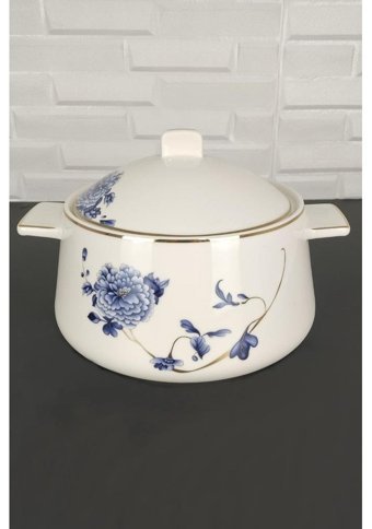 Roy King Blue Blanch 60 Parça 12 Kişilik Bone China Porselen Yuvarlak Yemek Takımı