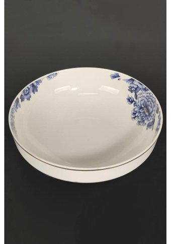 Roy King Blue Blanch 60 Parça 12 Kişilik Bone China Porselen Yuvarlak Yemek Takımı