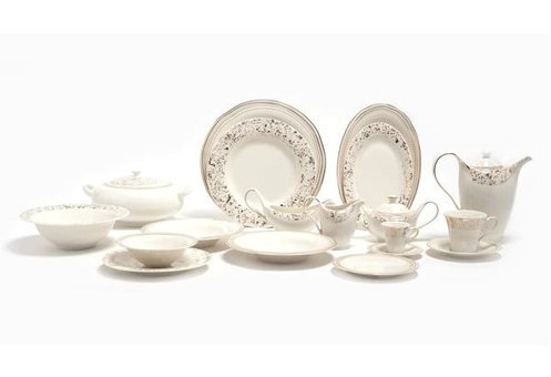 Porland 04ALM004323 60 Parça 12 Kişilik Porselen Elips Yemek Takımı