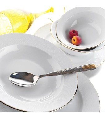 Kütahya Porselen 84 Parça 12 Kişilik Porselen Yuvarlak Yemek Takımı